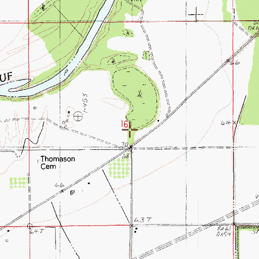 Topographic Map of Buckner Gas Field, LA
