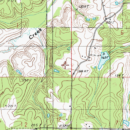 Topographic Map of Bernice Oil and Gas Field, LA