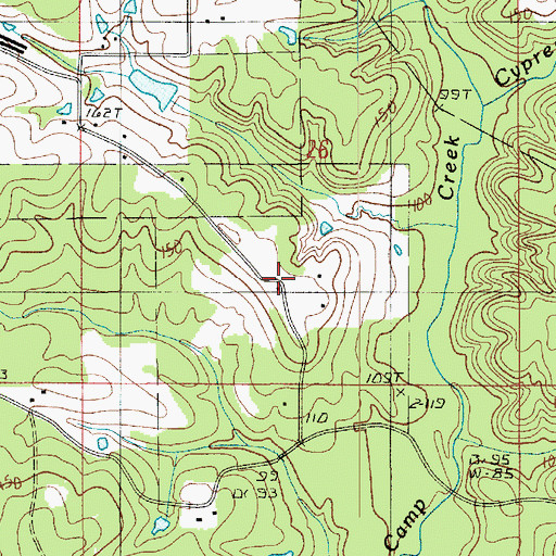 Topographic Map of Clayton (historical), LA