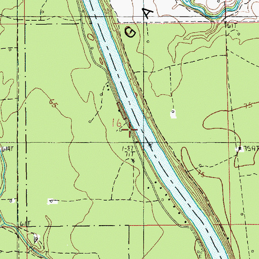 Topographic Map of Hollands Woodyard Landing, LA
