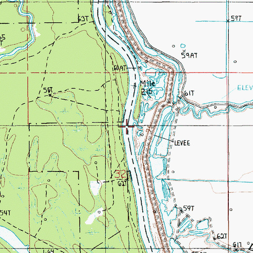 Topographic Map of Irwin Reach, LA