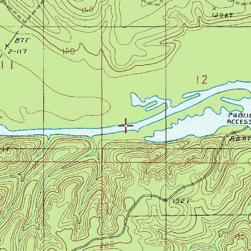 Topographic Map of Lowrys Ferry (historical), LA