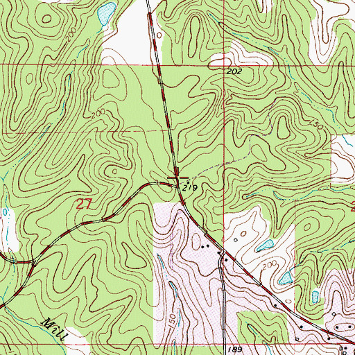 Topographic Map of Walnut Lane (historical), LA