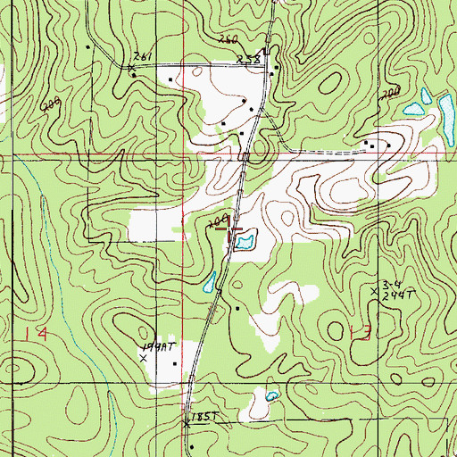 Topographic Map of Wards Mill (historical), LA