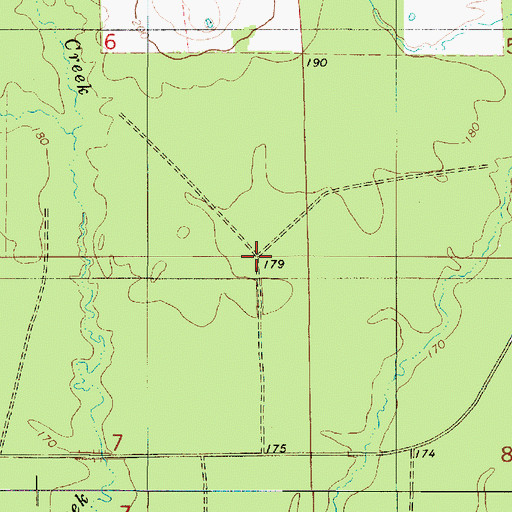 Topographic Map of Bracky Branch Oil and Gas Field, LA