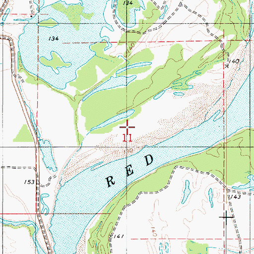 Topographic Map of Des Arc Oil Field, LA