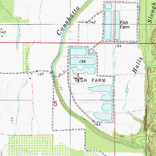 Topographic Map of East Hope Gas Field, LA