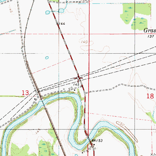 Topographic Map of Grassy Lake Gas Field, LA