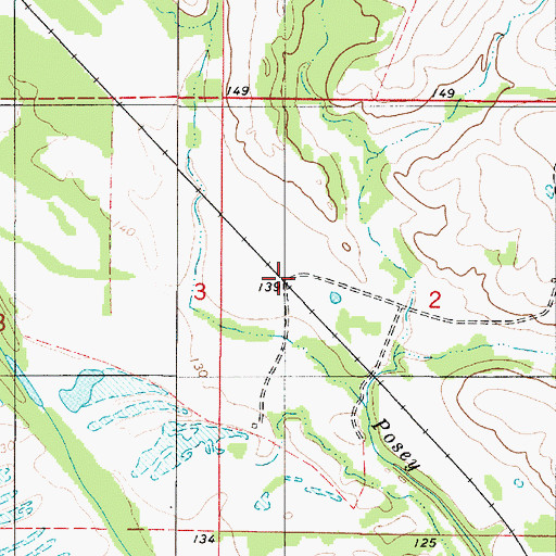 Topographic Map of Hammell (historical), LA