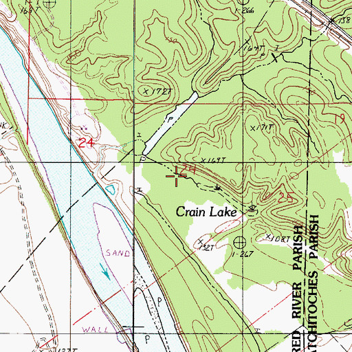 Topographic Map of Red Field Bayou, LA