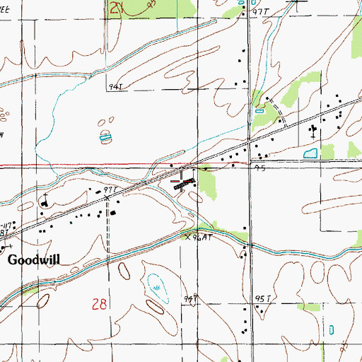 Topographic Map of Goodwill Elementary School, LA