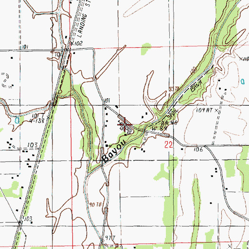 Topographic Map of Pioneer Elementary School (historical), LA