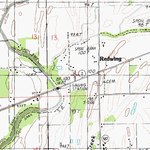 Topographic Map of Redwing School (historical), LA