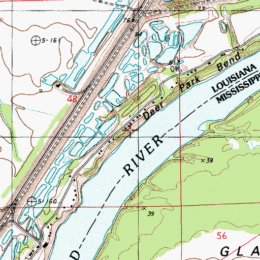 Topographic Map of Deer Park Bend Revetment, LA