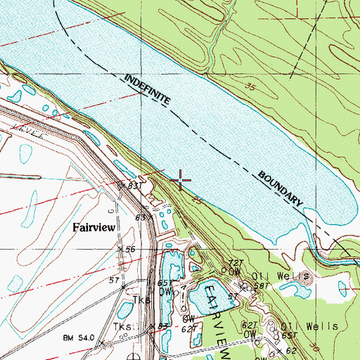 Topographic Map of Fairview Landing, LA