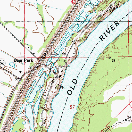 Topographic Map of Fish Pond Landing, LA