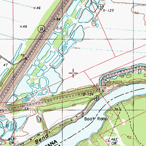 Topographic Map of Fish Pond Plantation, LA