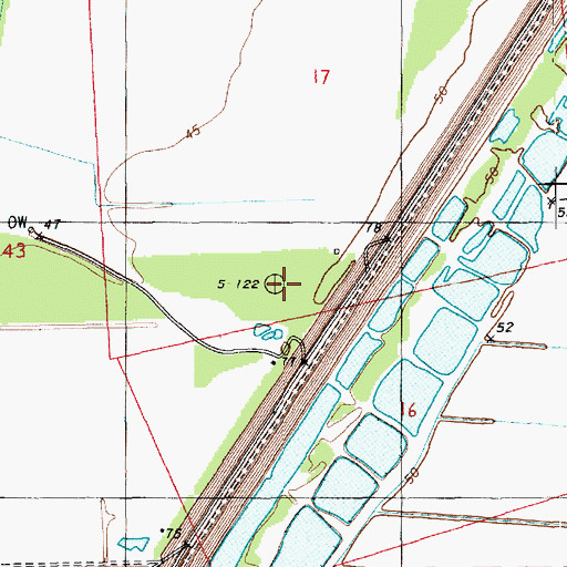 Topographic Map of Gilham Sawmill Spur (historical), LA