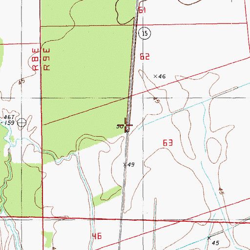 Topographic Map of Glasscock (historical), LA