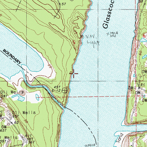 Topographic Map of Glasscock Cutoff Revetment, LA