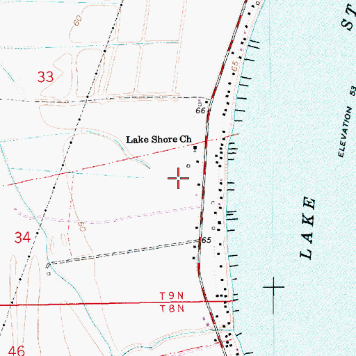 Topographic Map of Lake Saint John Fish Hatchery (historical), LA
