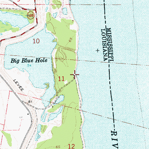 Topographic Map of Lake Saint John Landing, LA