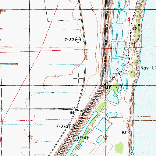 Topographic Map of Moro Plantation, LA