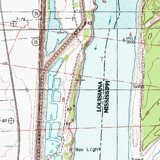 Topographic Map of Morville Revetment, LA