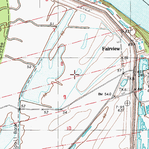 Topographic Map of Roseland Plantation, LA