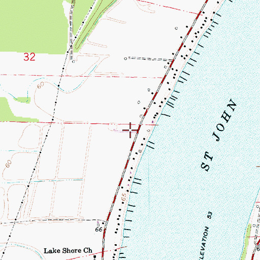 Topographic Map of Saint Luke Church (historical), LA