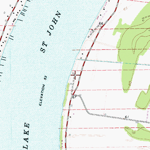 Topographic Map of Saint Marks Church (historical), LA