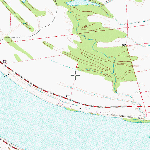 Topographic Map of Shamrock Plantation, LA
