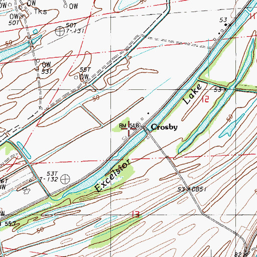 Topographic Map of Shiloh Church (historical), LA