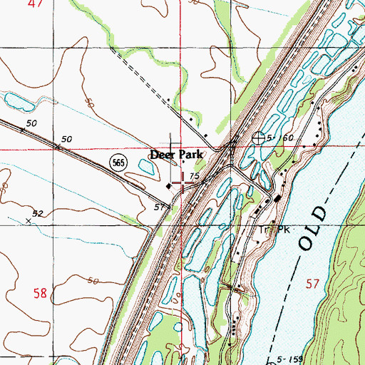 Topographic Map of Union Church (historical), LA