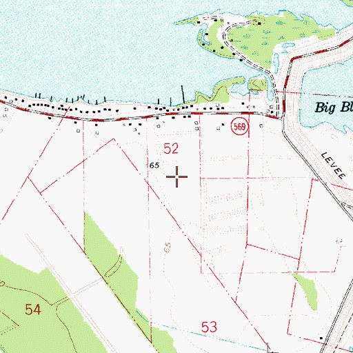 Topographic Map of Vancluse Plantation, LA
