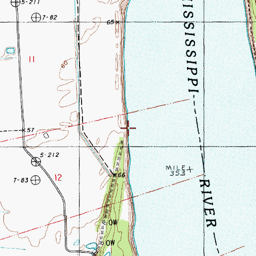 Topographic Map of Warnicott Landing, LA
