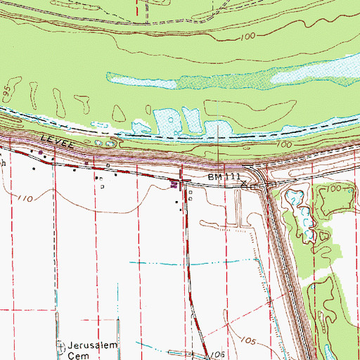 Topographic Map of Brunett (historical), LA