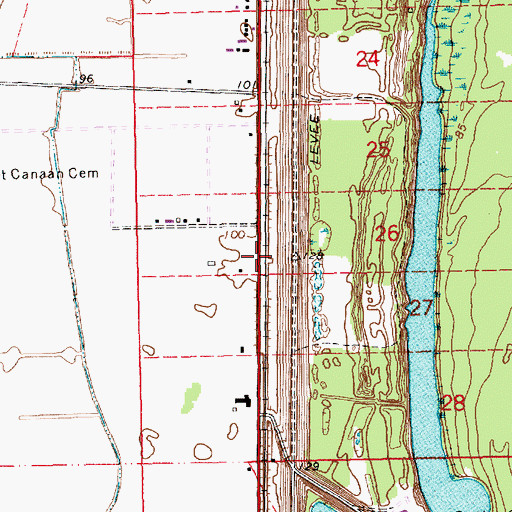 Topographic Map of Desona Plantation, LA