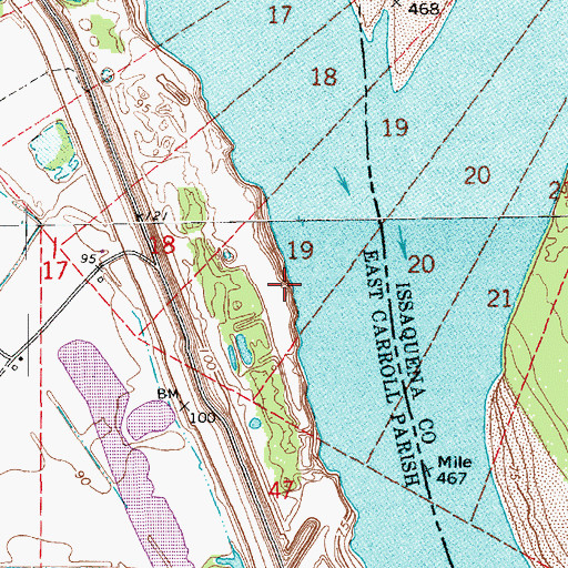 Topographic Map of Goodrich Landing, LA