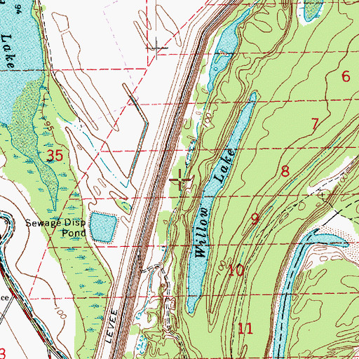 Topographic Map of Lake Providence Revetment, LA