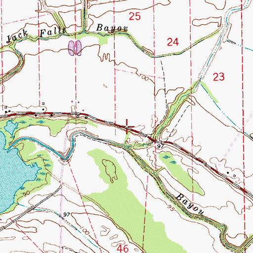 Topographic Map of Tyrone Plantation, LA