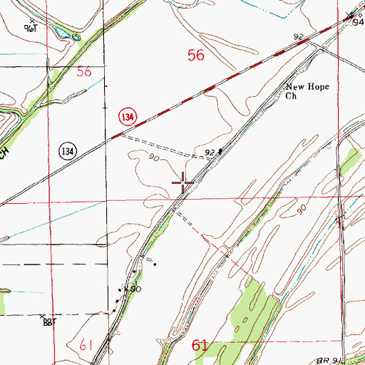 Topographic Map of Walkers and Fishers Sawmill (historical), LA