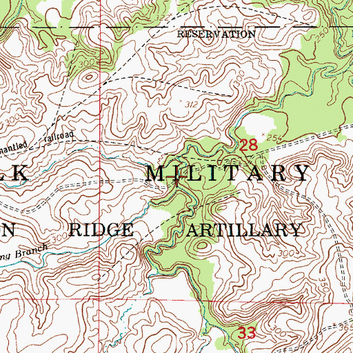 Topographic Map of Odum Falls, LA