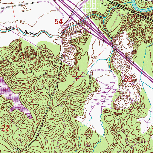 Topographic Map of Oil Well Lake, LA