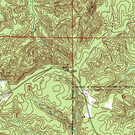 Topographic Map of Pierre Deboute School (historical), LA