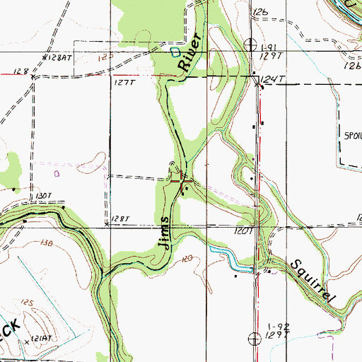 Topographic Map of Pleasant Hill, LA