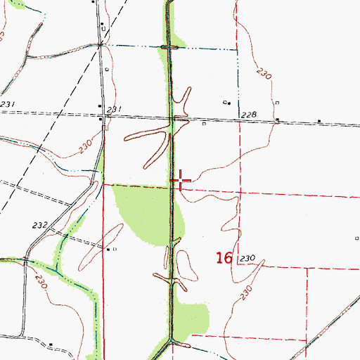 Topographic Map of Skillet Ditch, AR
