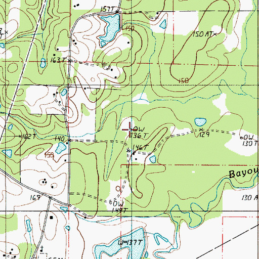 Topographic Map of Robeline Gas Field, LA