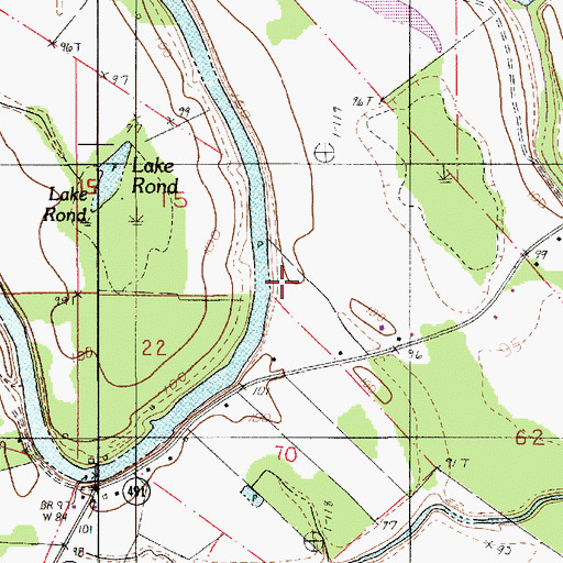 Topographic Map of Rochal School (historical), LA