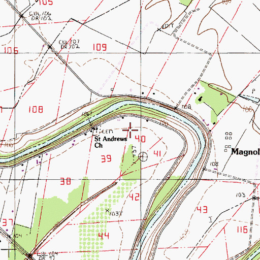 Topographic Map of Saint Marks School (historical), LA